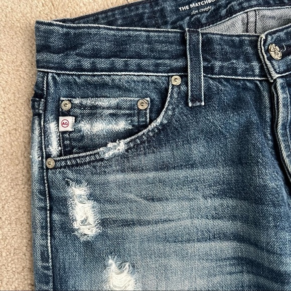 AG Men’s Matchbox Slim Straight Selvedge Jeans in 17 Years Psych Wash - Picture 4 of 11
